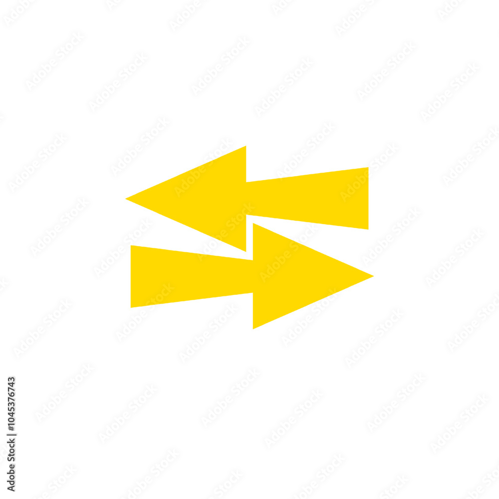 vector yellow arrow flat icon on isolate vector yellow arrow flat icon on isolate
