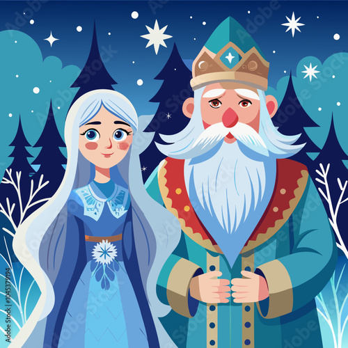 Snow Maiden and Father Frost