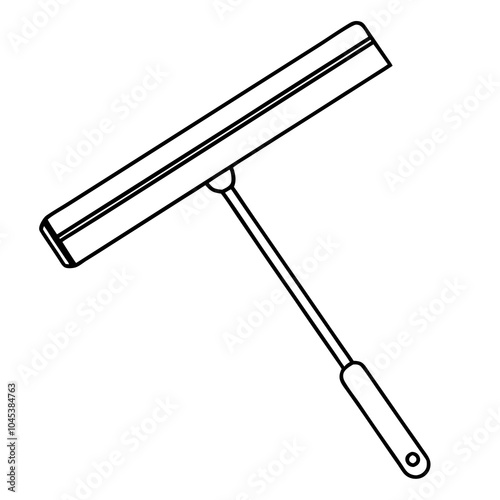 window squeegee line art
