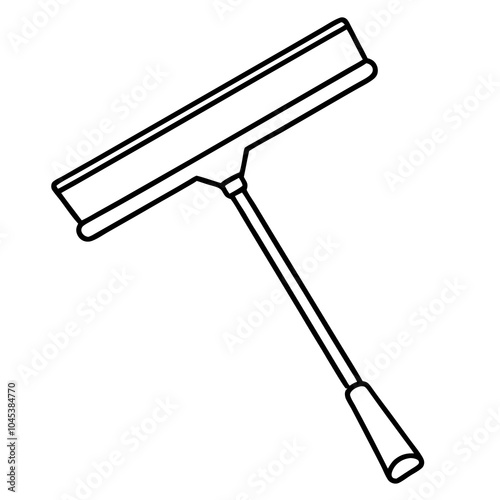 window squeegee line art

