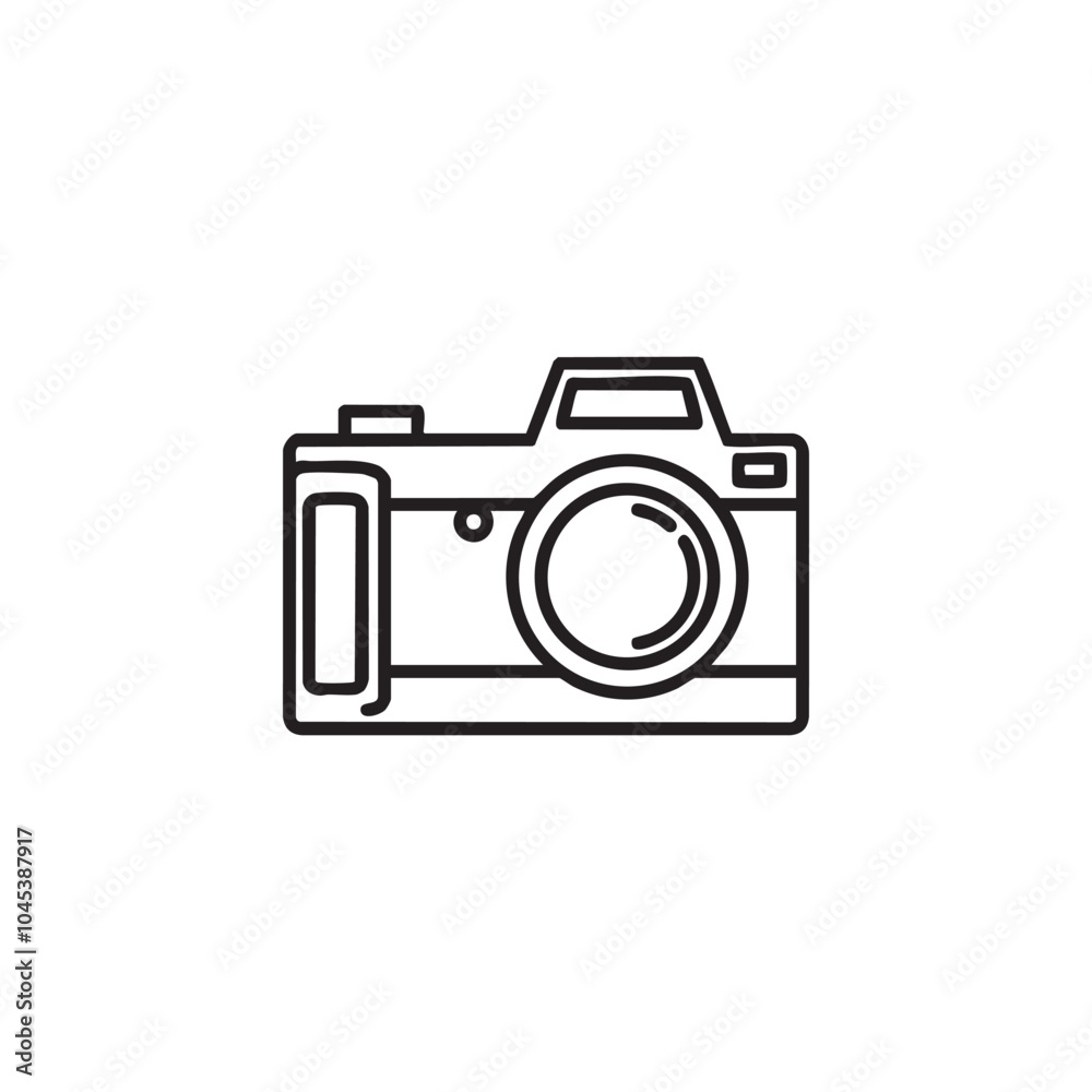 Black camera icon design art Black camera icon design art