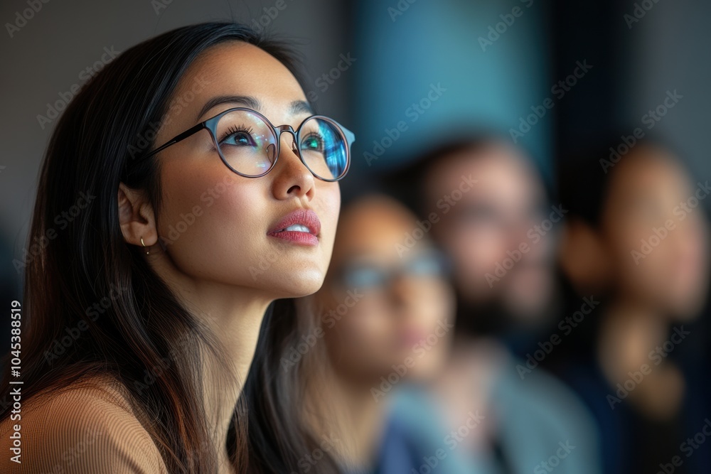 A diverse group of people are sitting in a conference room, listening to a speaker at a business training or educational event. A diverse group of people are sitting in a conference room, listening to a speaker at a business training or educational event.