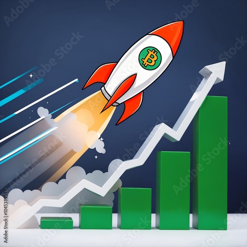 Bitcoin with price rise