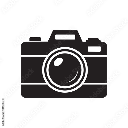 Black camera icon design art