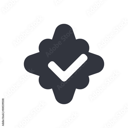 Checklist and Stamp Logo Template Icon