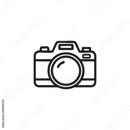 Black camera icon design art