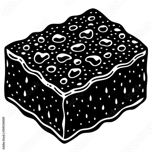 Sponge silhouette  vector art 
