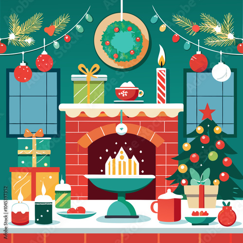 New Year's festive table