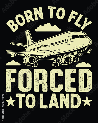 Custom Airplane T-Shirt Design Eps File