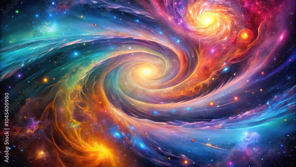 Cosmic Galaxy Pattern with Vibrant Colors and Swirling Motions, swirling motions, space, nebulae, colorful galaxies Cosmic Galaxy Pattern with Vibrant Colors and Swirling Motions, swirling motions, space, nebulae, colorful galaxies