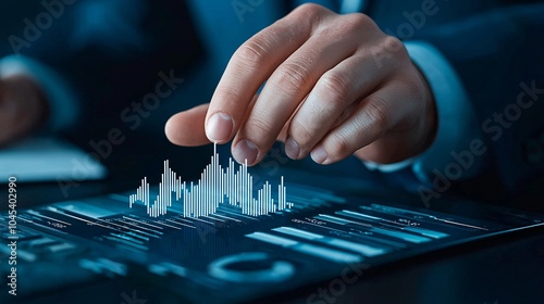 Client consulting financial advisor on investment strategies with charts on desk commercial color grading magazine photography high resolution clean sharp focus