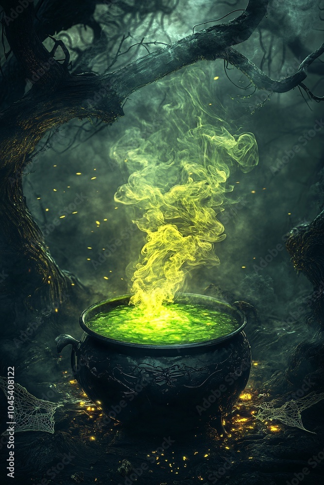 Enchanting cauldron of mystical elixirs a captivating visual journey into the world of potions and spells