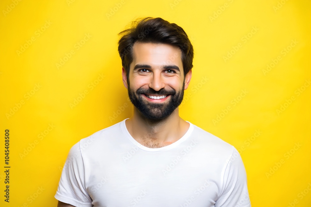 Smiling Man with Short Dark Hair Smiling Man with Short Dark Hair