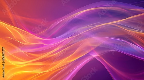 Wallpaper Mural Abstract Swirling Waves of Orange and Purple Torontodigital.ca
