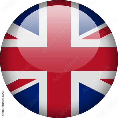 Flag of Great Britain, UK flag round icon