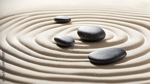 The Subtle Dance of Calmness: The Spiritual Connection Between Still Stones, Flowing Sand, and the Meditative Essence of Zen Balance