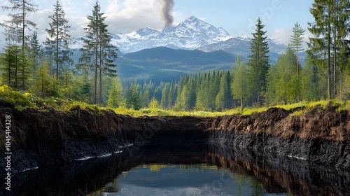 Bioenergy production process with carbon capture in action, visualizing the pathway to negative emissions photo