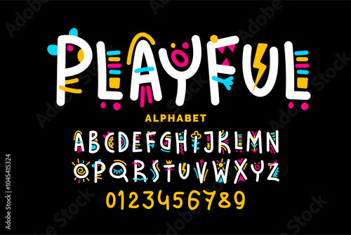 Playful style font design, ...