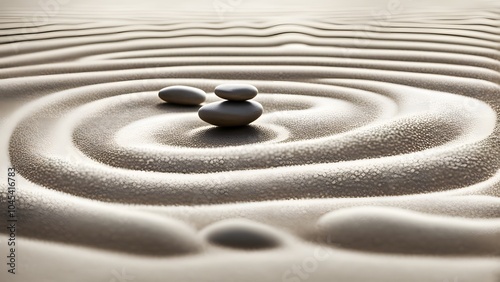 The Subtle Dance of Calmness: The Spiritual Connection Between Still Stones, Flowing Sand, and the Meditative Essence of Zen Balance