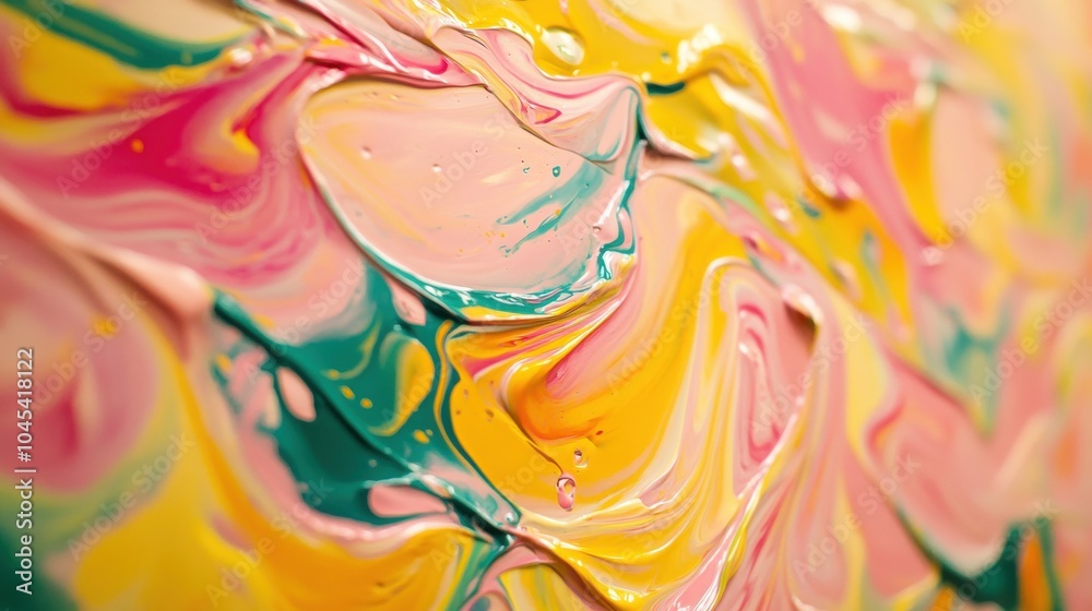 Colorful Swirls of Paint Blending Harmoniously Colorful Swirls of Paint Blending Harmoniously