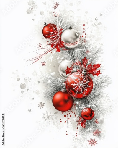 Warmest Wishes. Festive Christmas Design with Holiday Greetings photo