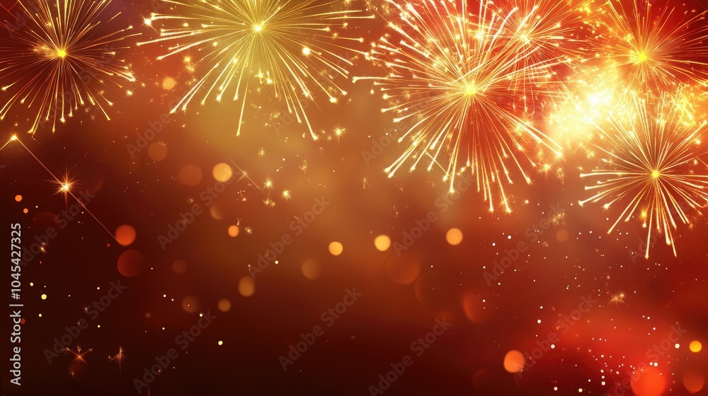 Beautiful fireworks display during a South Asian festival, with space for festive messages Beautiful fireworks display during a South Asian festival, with space for festive messages