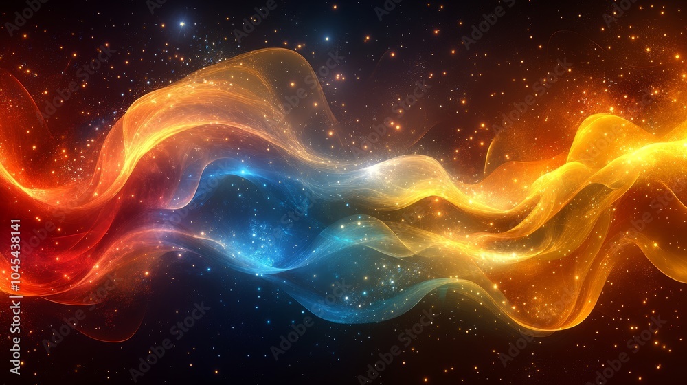 An abstract spiral pattern with neon colors on a dark background. An abstract spiral pattern with neon colors on a dark background.