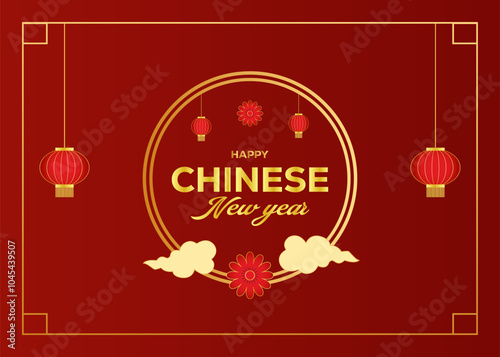 Chines new year celebration banner design vector.