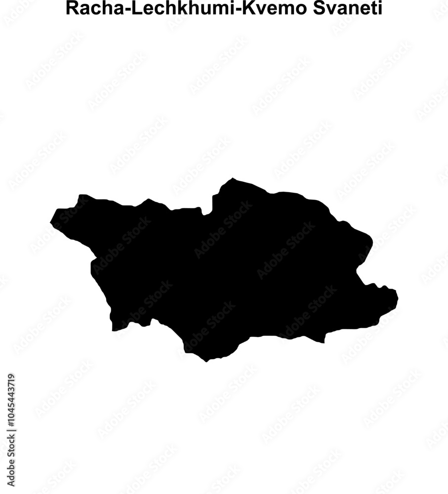 Racha-Lechkhumi-Kvemo Svaneti region blank outline map Racha-Lechkhumi-Kvemo Svaneti region blank outline map