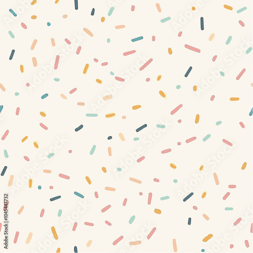  Illustration seamless pattern of Hand Drawn Confetti Style
