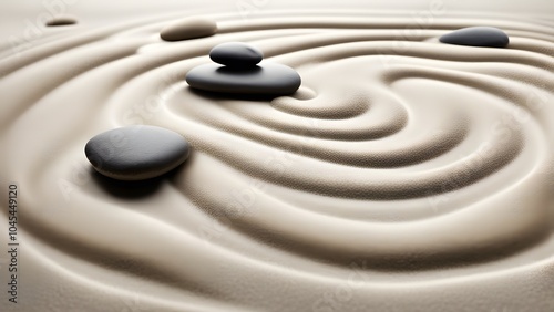 An Eternal Flow of Peaceful Energy Exploring the Natural Symmetry of Stones Amid the Rippling Waves of a Mindfully Curated Zen Garden (55) photo