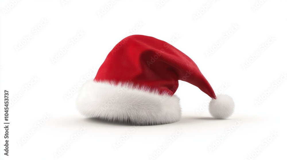 Christmas Santa hat isolated on white background. Christmas Santa hat isolated on white background.