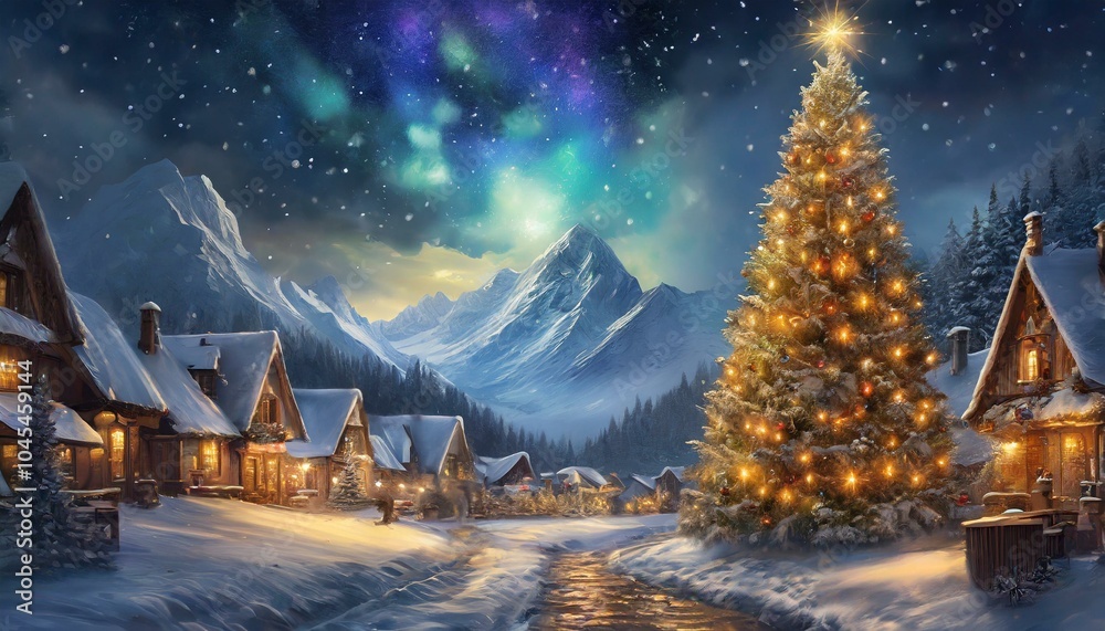 Enchanted Christmas Village Under the Northern Lights Enchanted Christmas Village Under the Northern Lights