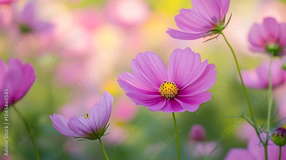 Cosmos flowers in the garden, Cosmos flowers blooming in the garden Cosmos flowers in the garden, Cosmos flowers blooming in the garden