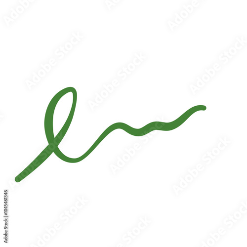 green wavy line