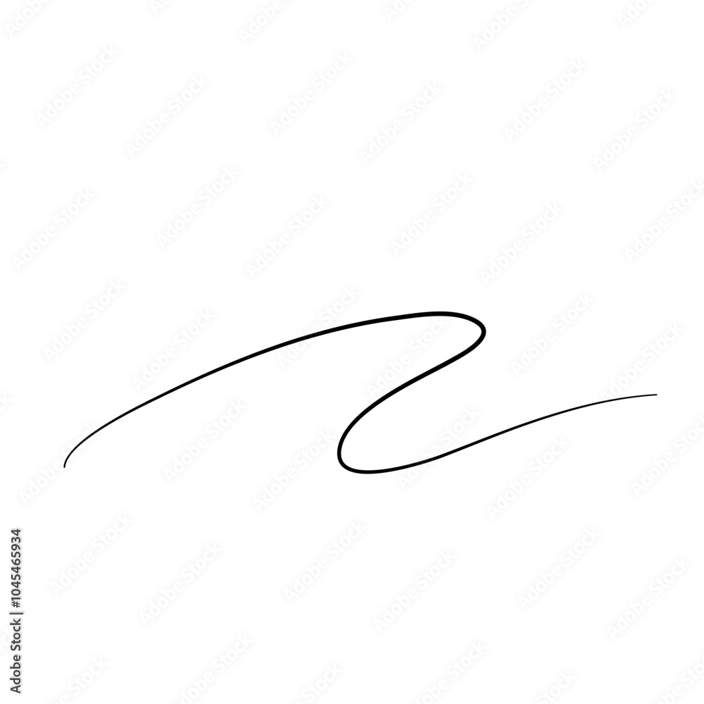 Hairline doodle stroke