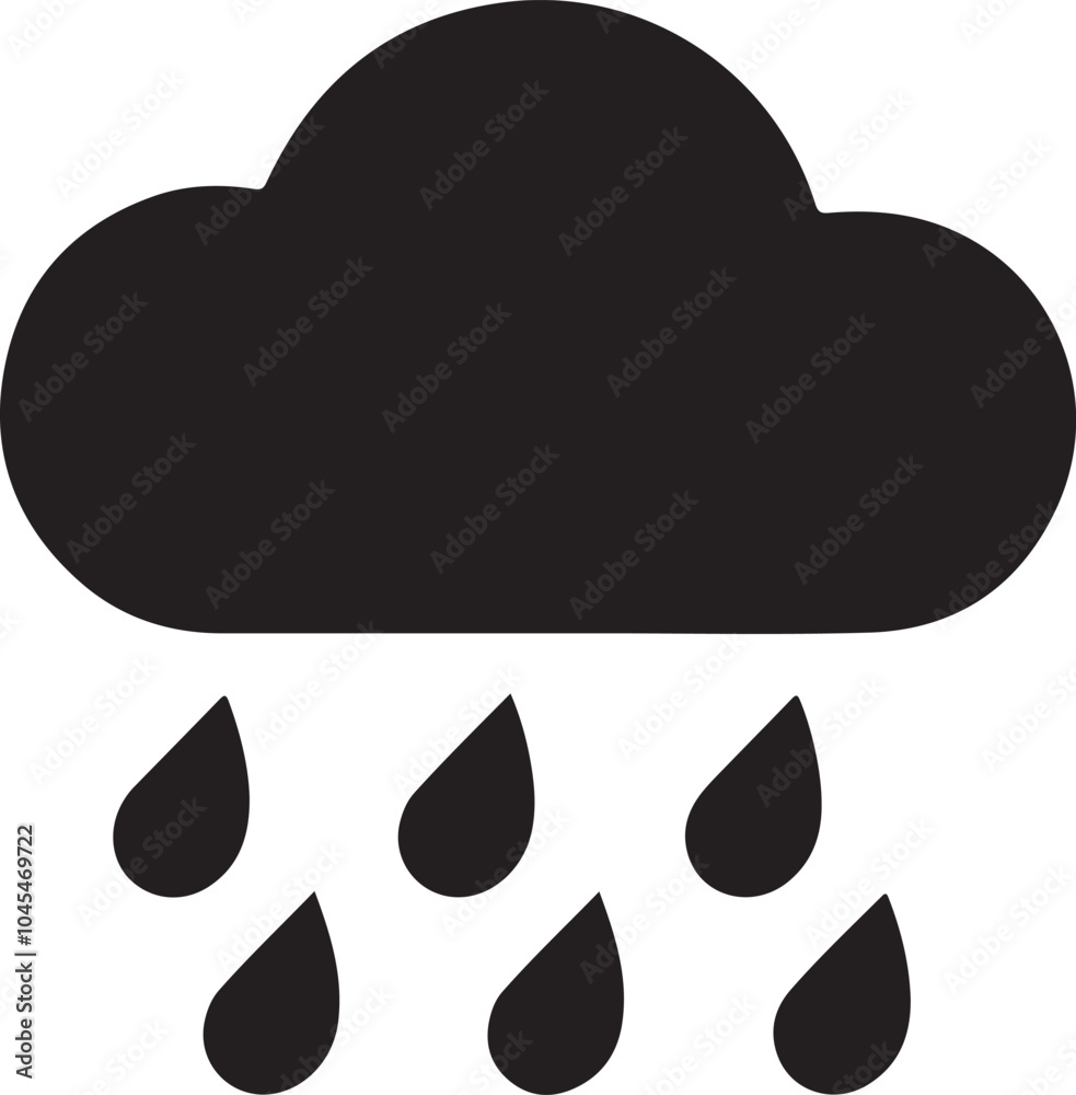 cloud and rain silhouette icon design cloud and rain silhouette icon design