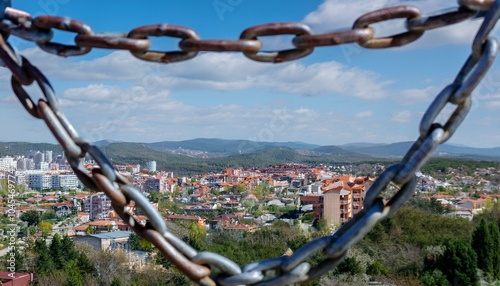 Great chains holding back a great city photo