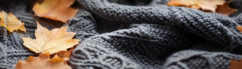 Cozy Knitted Sweater Textur...
