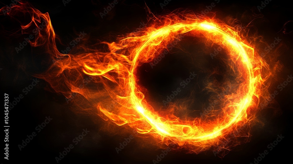 Fiery Ring Abstract Background Energy Power Fire Flame Fiery Ring Abstract Background Energy Power Fire Flame