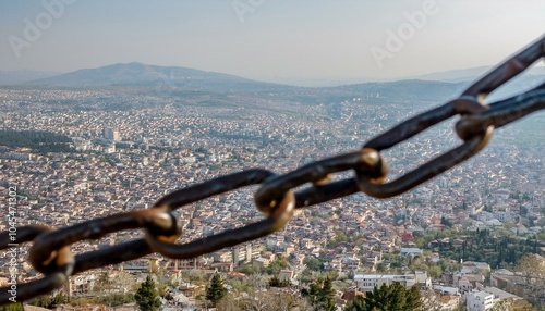 Great chains holding back a great city photo