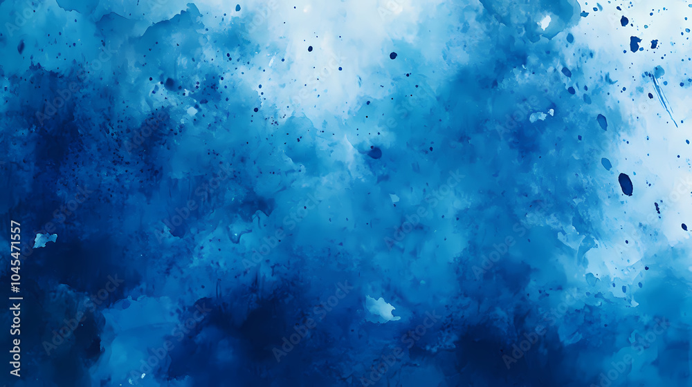 Obraz premium Abstract watercolor movement background. creative paint splatter effect. dark ink artistic design. blue watercolor texture in motion. vibrant artistic wallpaper. Ink Splatter. Illustration