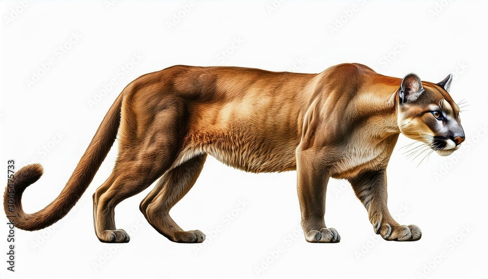 Obraz premium lion on white