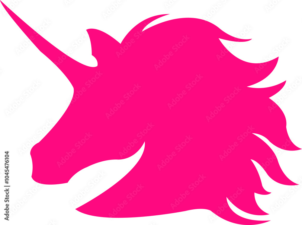 Fototapeta premium Unicorn clip art design on plain white transparent isolated background for card, shirt, hoodie, sweatshirt, apparel, card, tag, mug, icon, poster or badge