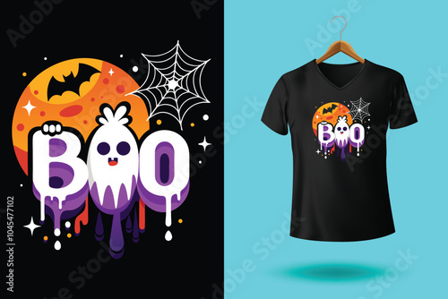 Halloween, Halloween Boo, shirt, boo, design, vector, background, fashion, vintage, art, illustration, party, cartoon, autumn, poster, happy, black, celebration, graphic, silhouette, typography.