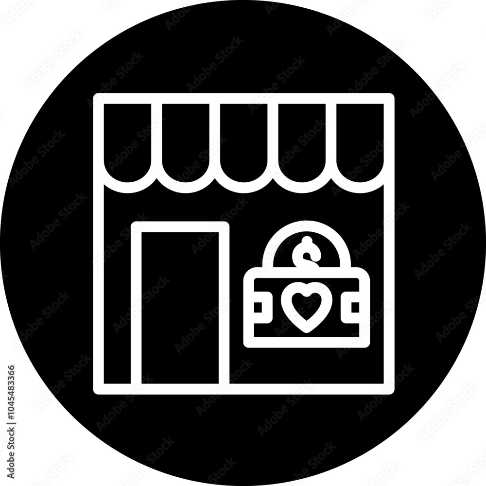 Charity Shop vector icon style Charity Shop vector icon style