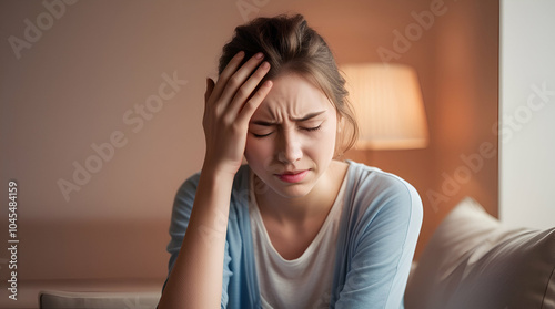 woman with headache