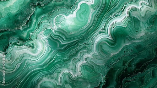 Stunning Close-Up of Polished Jade Stone with Green and White Patterns