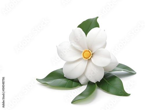 white flower isolated on white