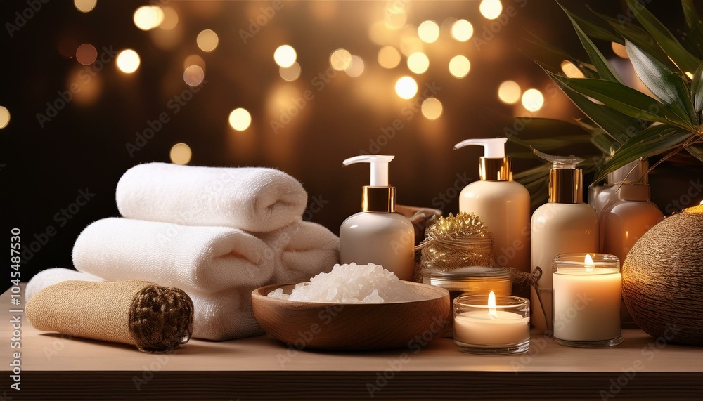 A set of luxury spa products
